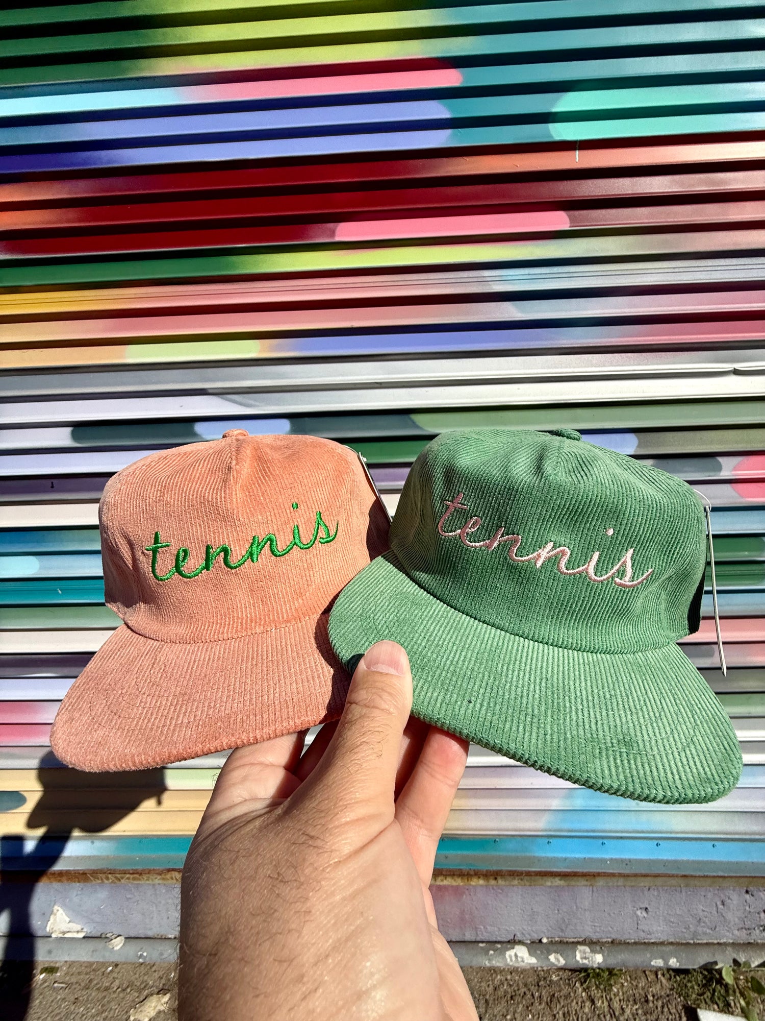 Tennis Cursive Corduroy Hat