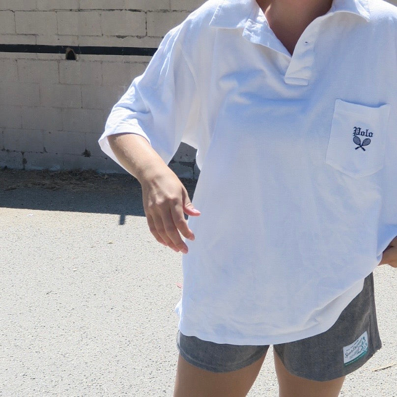 Vintage Crossed Rackets Polo Shirt XL
