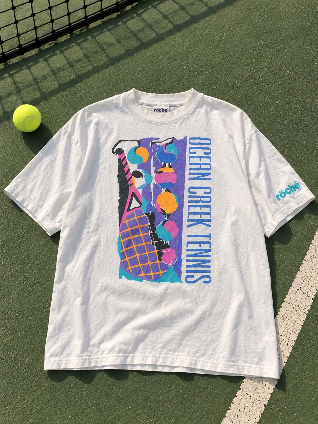 Vintage Roche- Ocean Creek Tennis Tee-Size XL