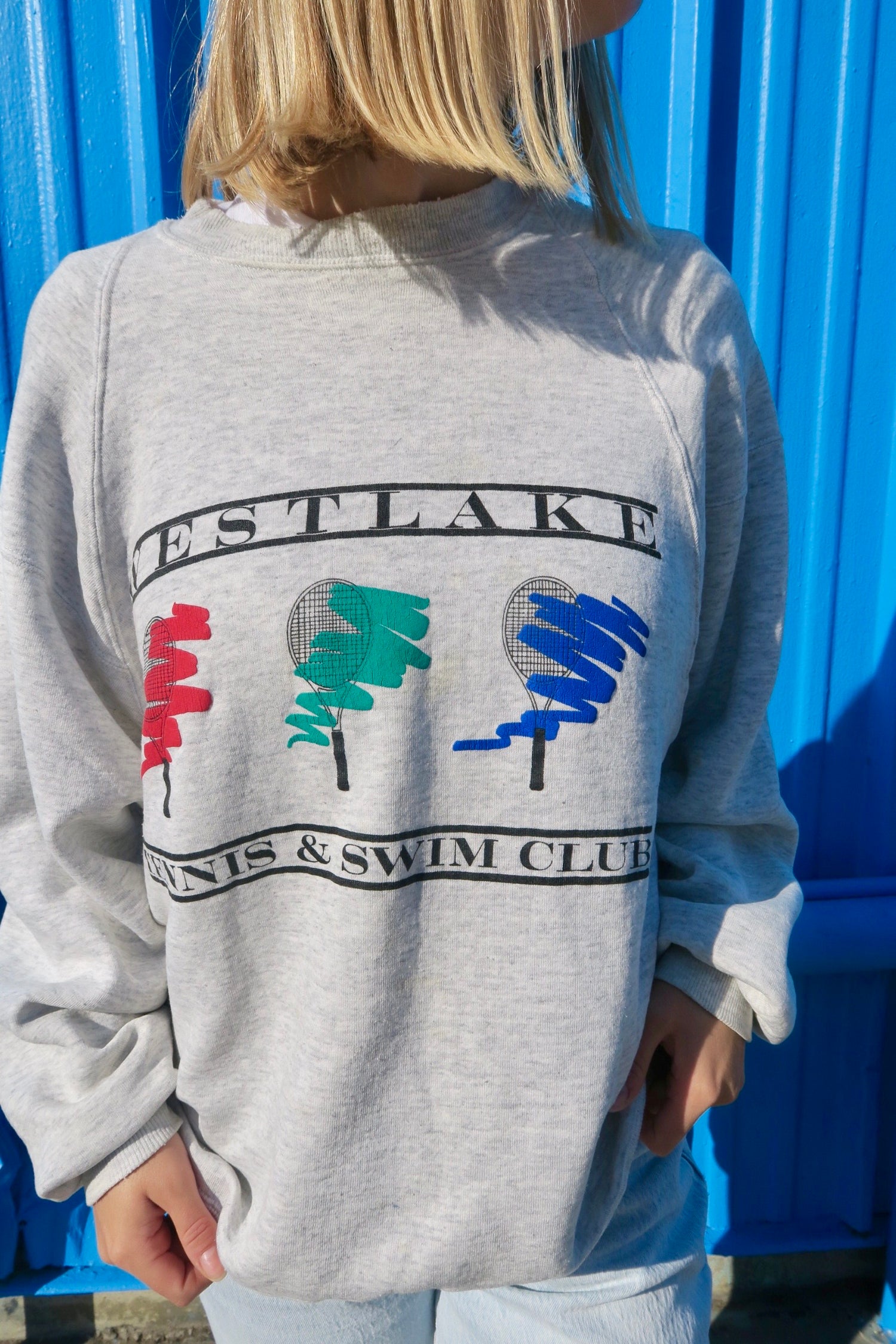 Vintage Westlake Tennis & Swim Crewneck Sweatshirt- Size XL