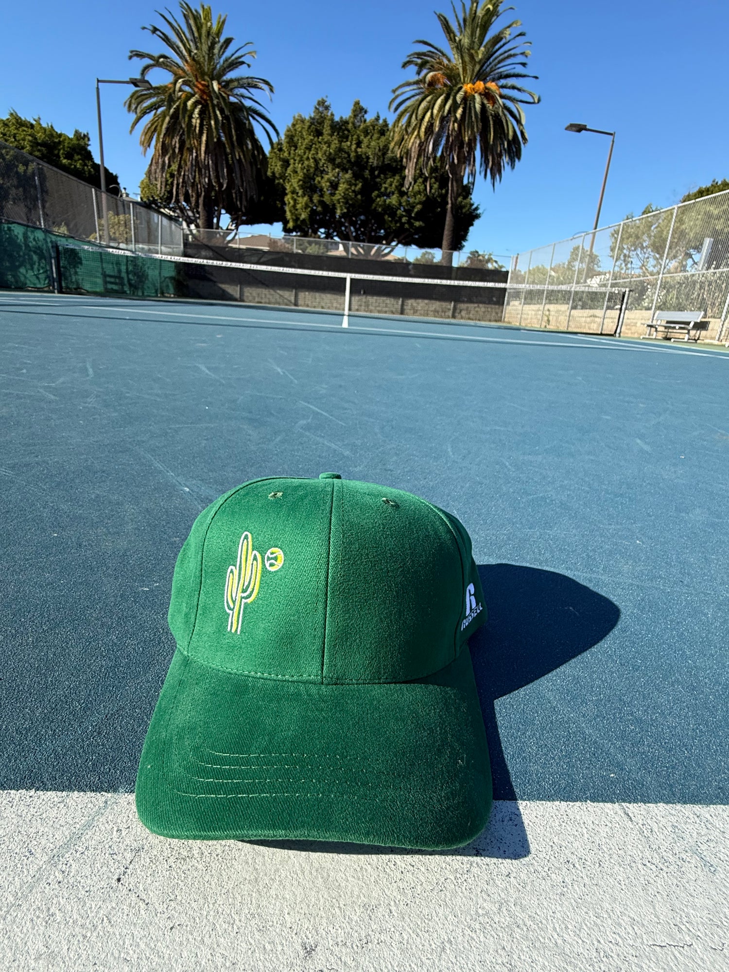 Embroidered Cactus Tennis Ball/Moon Vintage Russell Hat