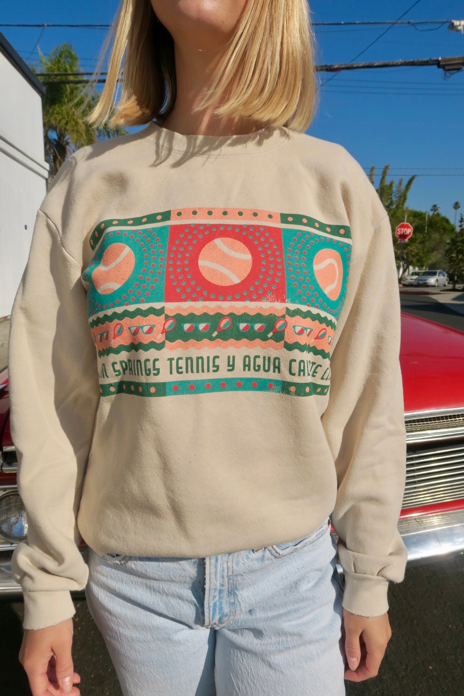 Palm Springs Tennis y Agua Caliente Crewneck (1 Small Left!)