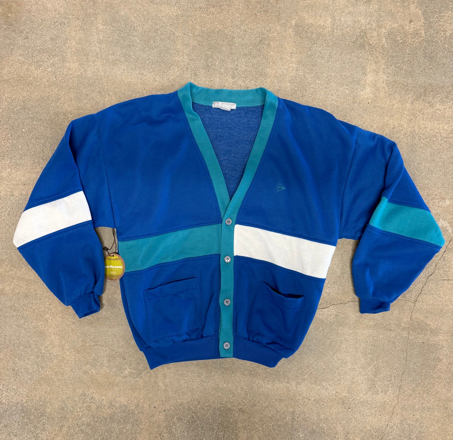 Vintage Dunlop Cardigan Sweatshirt- Size Medium