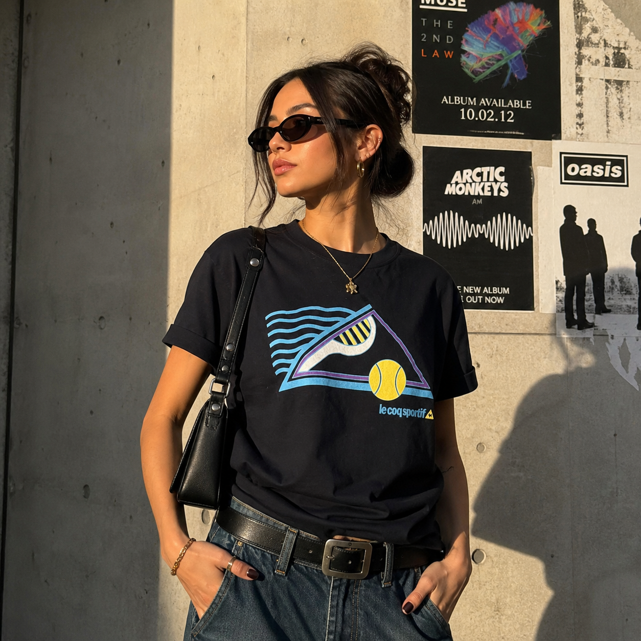 Vintage Le Coq Sportif Boxy Women's Graphic Tee- Size Medium