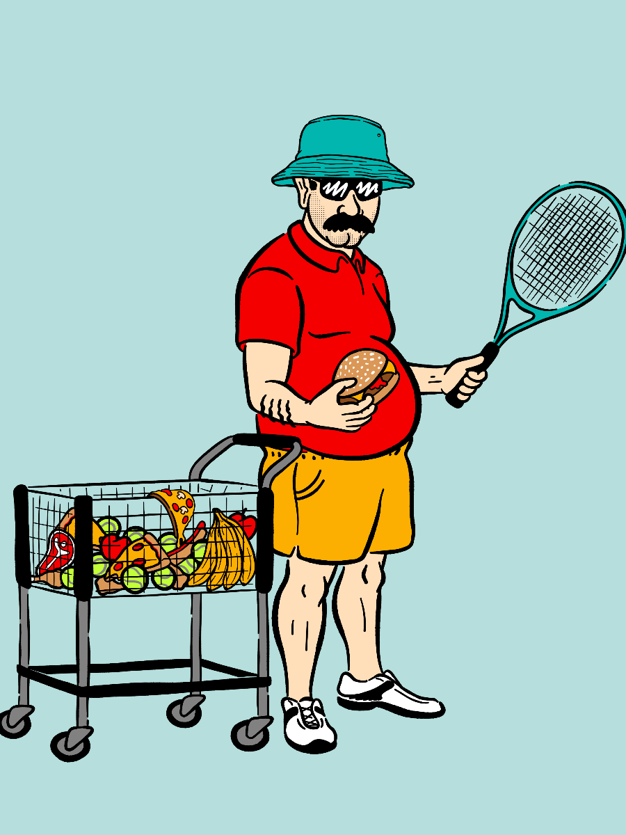 The Feeder Pocket Humor Tennis Tee by Ace the Moon Tennis Apparel Brand LA