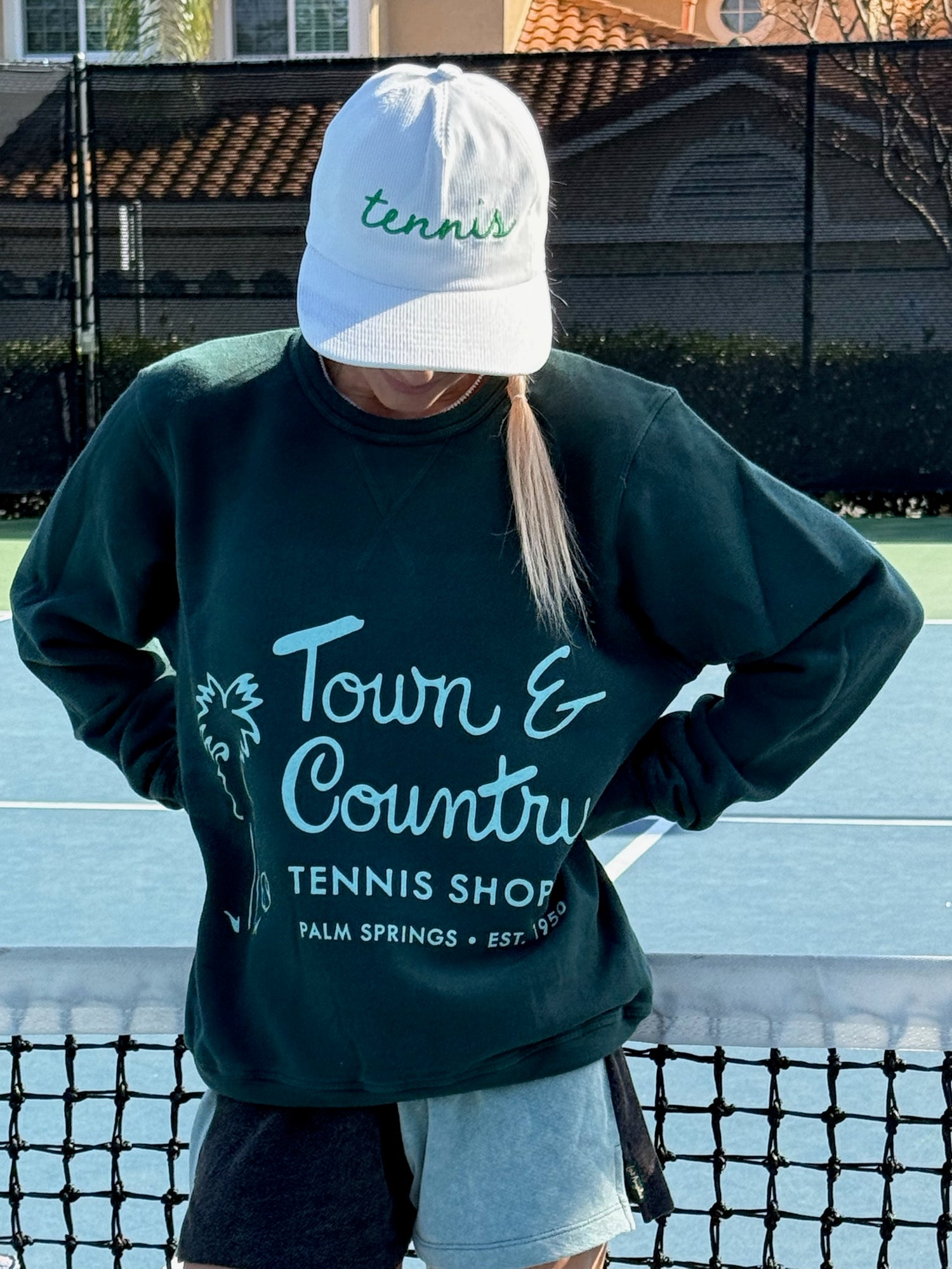 Tennis Cursive Corduroy Hat