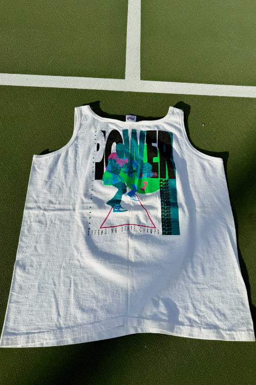 Vintage 1992-93 Girls Burke Tennis Tank Top from Ace the Moon vintage tennis brand los angeles california