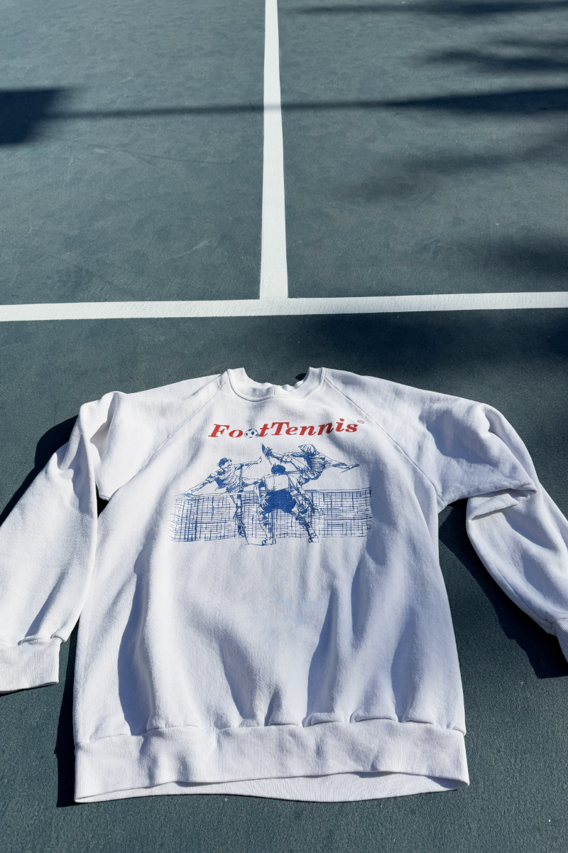vintage foot tennis crewneck sweatshirt sold by Ace the Moon tennis apparel brand