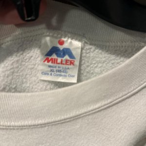 product tag close up "miller" made in USA sold by Ace the Moon tennis apparel brand