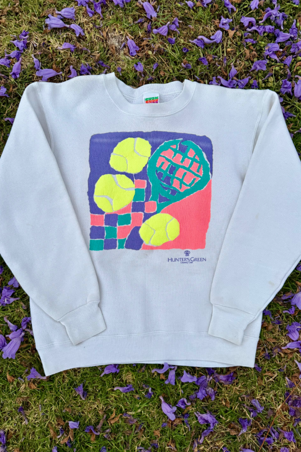 vintage tennis crewneck sweatshirt sold by Ace the moon tennis apparel brand