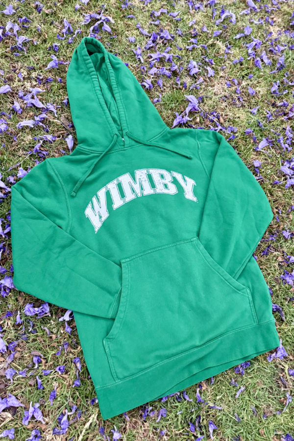 Wimby vintage tennis hoodie in green for men and women. Premium quality womens tennis apparel made by Ace the Moon 