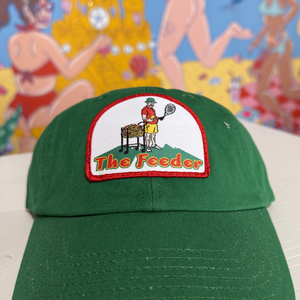 The Feeder Patched Tennis humor Hat by Ace the Moon Tennis and pickleball apparel brand los angeles california