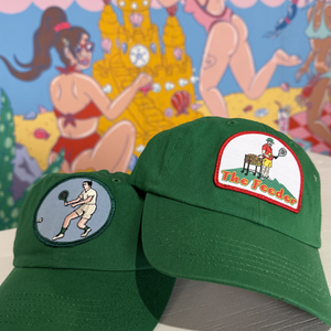 The Feeder Patched Tennis humor Hat by Ace the Moon Tennis and pickleball apparel brand los angeles california