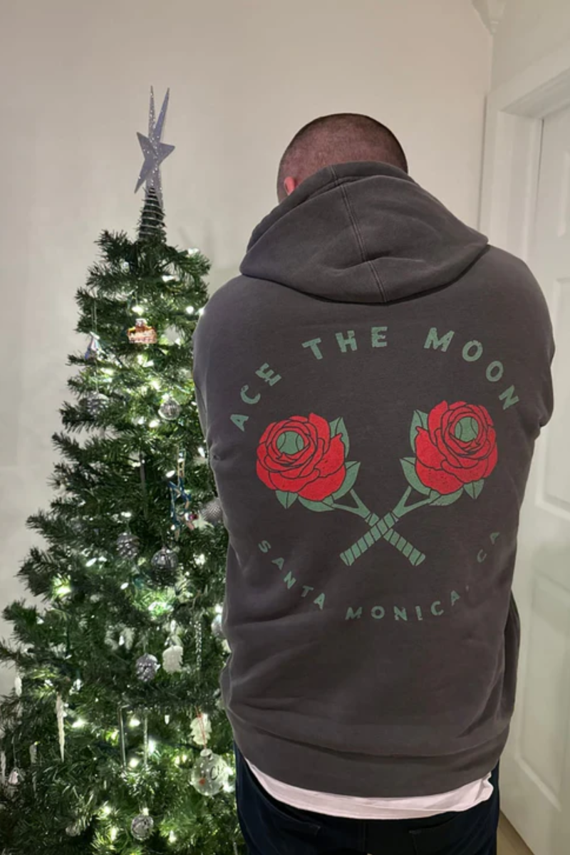 Hit Every Rose Unisex Tennis Hoodie for men and women by Ace the Moon Tennis and Pickleball Apparel Brand Los Angeles
