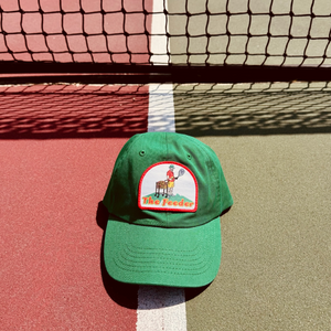 The Feeder Patched Tennis humor Hat by Ace the Moon Tennis and pickleball apparel brand los angeles california