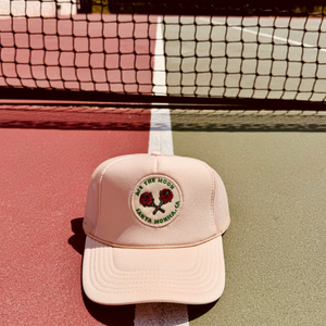 Ace the Moon Crossed Rose Rackets Hat - Tennis Hat by Ace the Moon Tennis and Pickleball apparel brand los angeles california