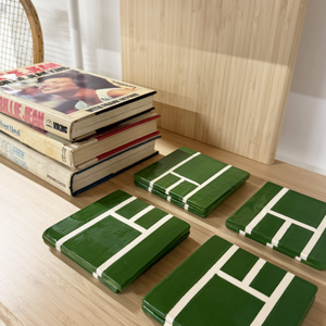 Tennis Court Coaster Set sold by Ace the Moon Tennis and Pickleball Brand in Los Angeles California