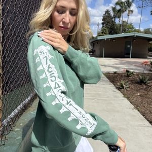 The Tennis Score Tube Crewneck Sweatshirt by Ace the Moon Tennis and pickleball apparel brand los angeles california