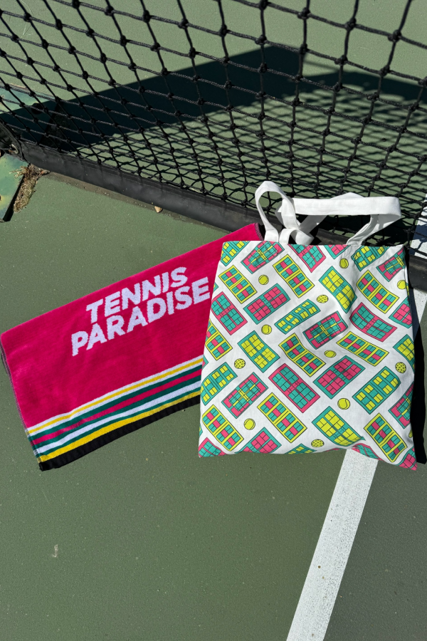 Get Me to the Courts Stat Tote Bag by Ace the Moon Tennis apparel brand