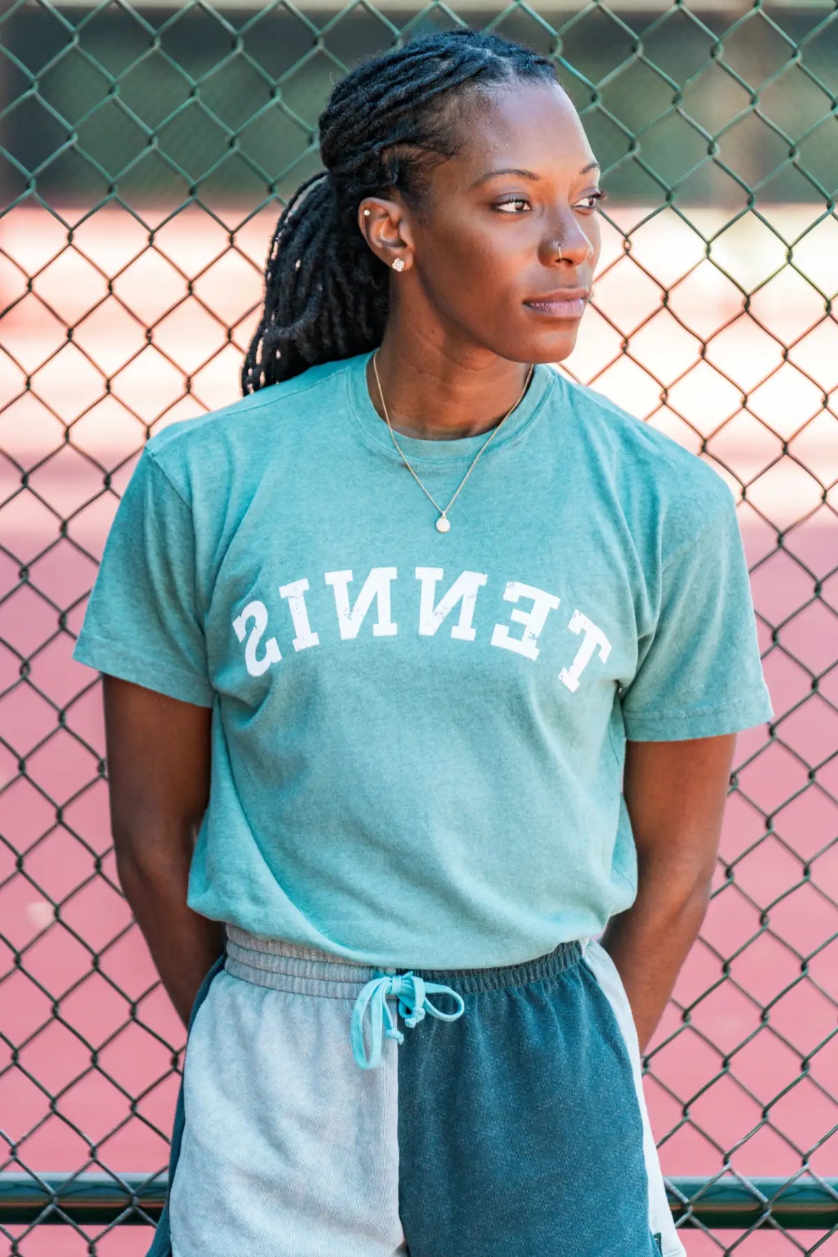 Reversed TENNIS Varsity Tee
