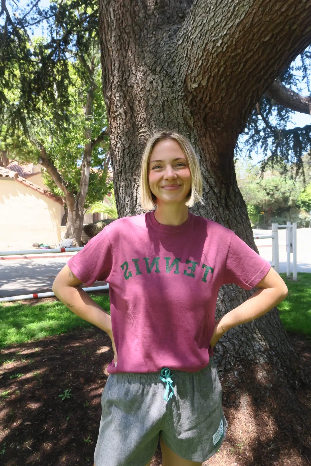 Reversed TENNIS Varsity Tee