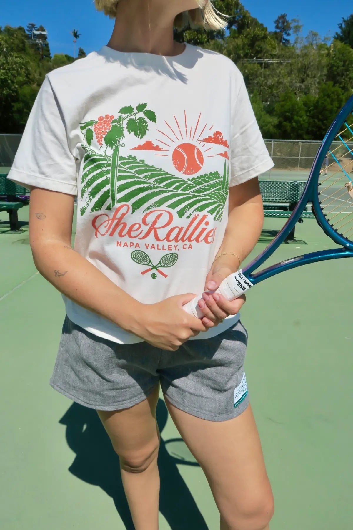 "SheRallies" USTA NorCal X Ace the Moon Collab Tee