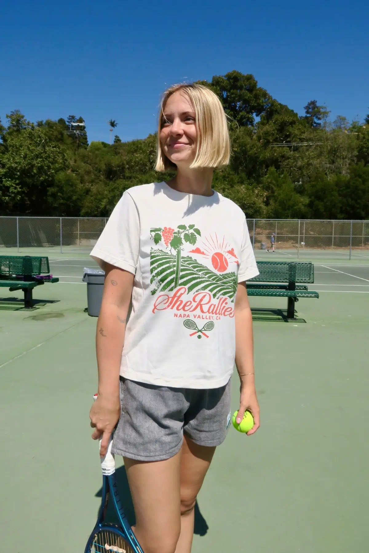 "SheRallies" USTA NorCal X Ace the Moon Collab Tee