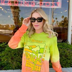 Joshua Tree Desert Dyed Long Sleeve Tennis tee by Ace the Moon Tennis and Pickleball apparel brand