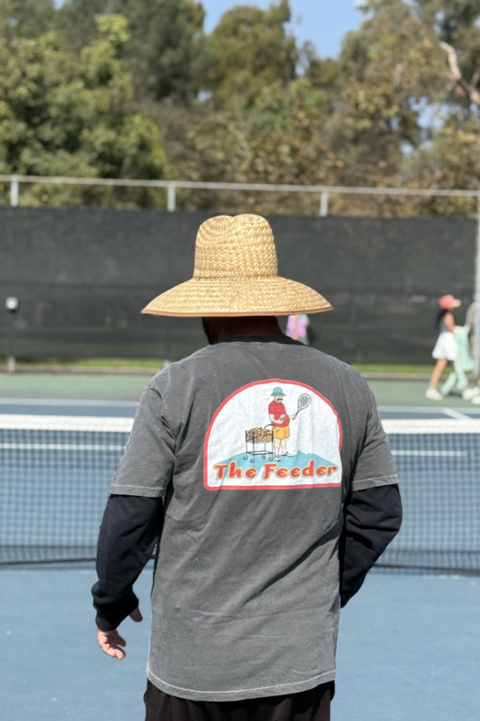 The Feeder Pocket Humor Tennis Tee by Ace the Moon Tennis Apparel Brand LA