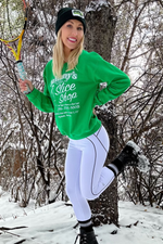 Johnny's Slice Shop Tennis humor crewneck Sweatshirt by Ace the moon tennis and pickleball brand los angeles california
