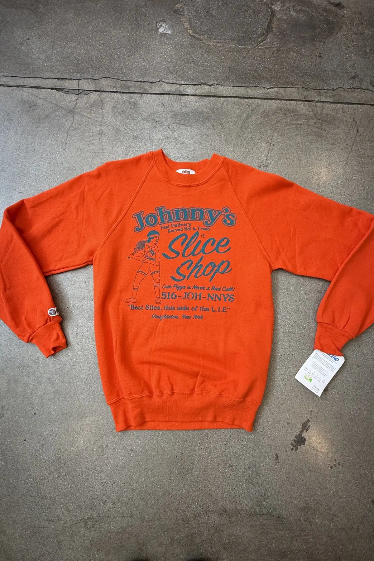 Vintage & Upcycled Johnny's Slice Shop Crewneck Sweatshirt (Sold Out!)