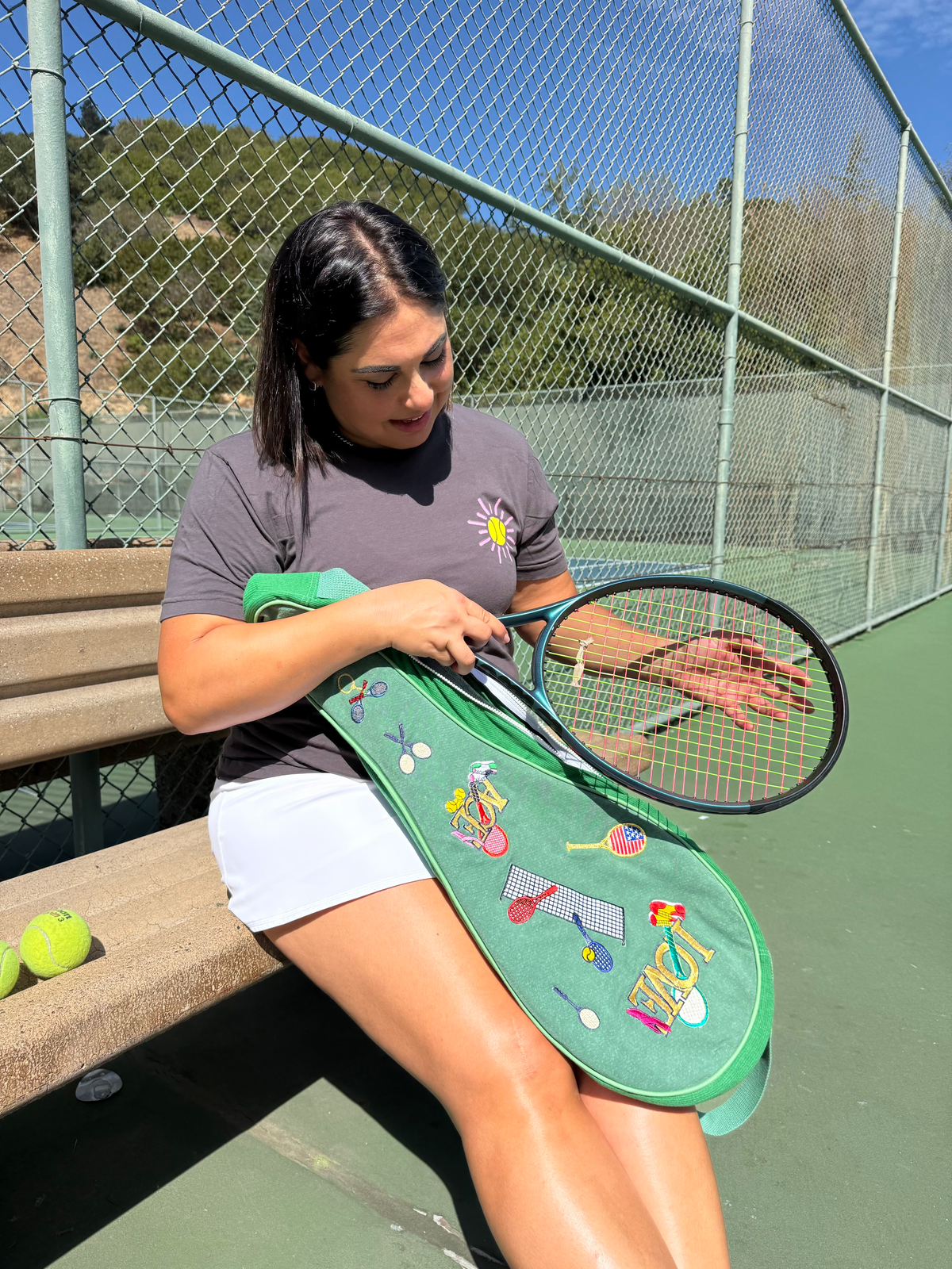 Ace the Moon Patched Racket Bag