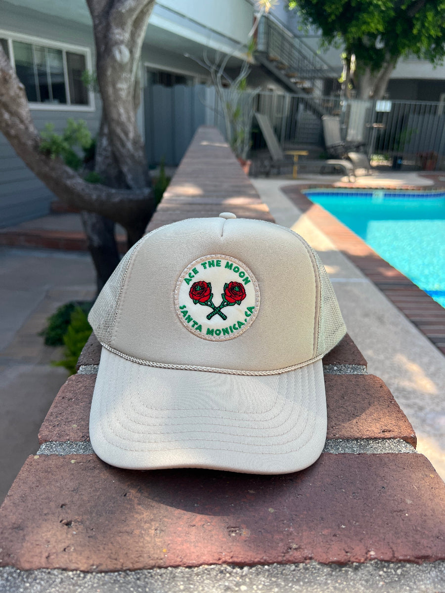 Ace the Moon Crossed Rose Rackets Hat - Tennis Hat by Ace the Moon Tennis and Pickleball apparel brand los angeles california
