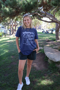 johnny's slice shop funny tennis shirt by ace the moon tennis and pickleball apparel brand