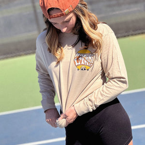 no mans land long sleeve tee by ace the moon tennis and pickleball apparel brand los angeles