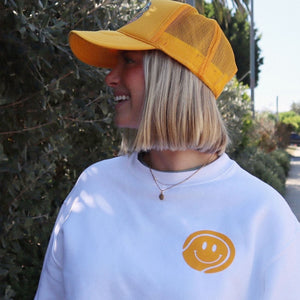 That's a good ball crewneck sweatshirt by Ace the Moon tennis and pickleball apparel brand