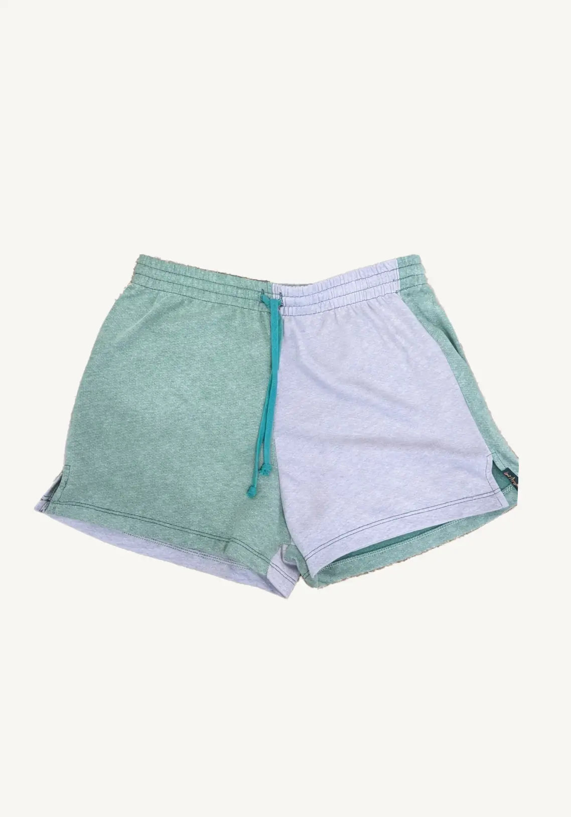 Color-Blocked Women's Lounge Shorts in Lavender/Green (3 Left)