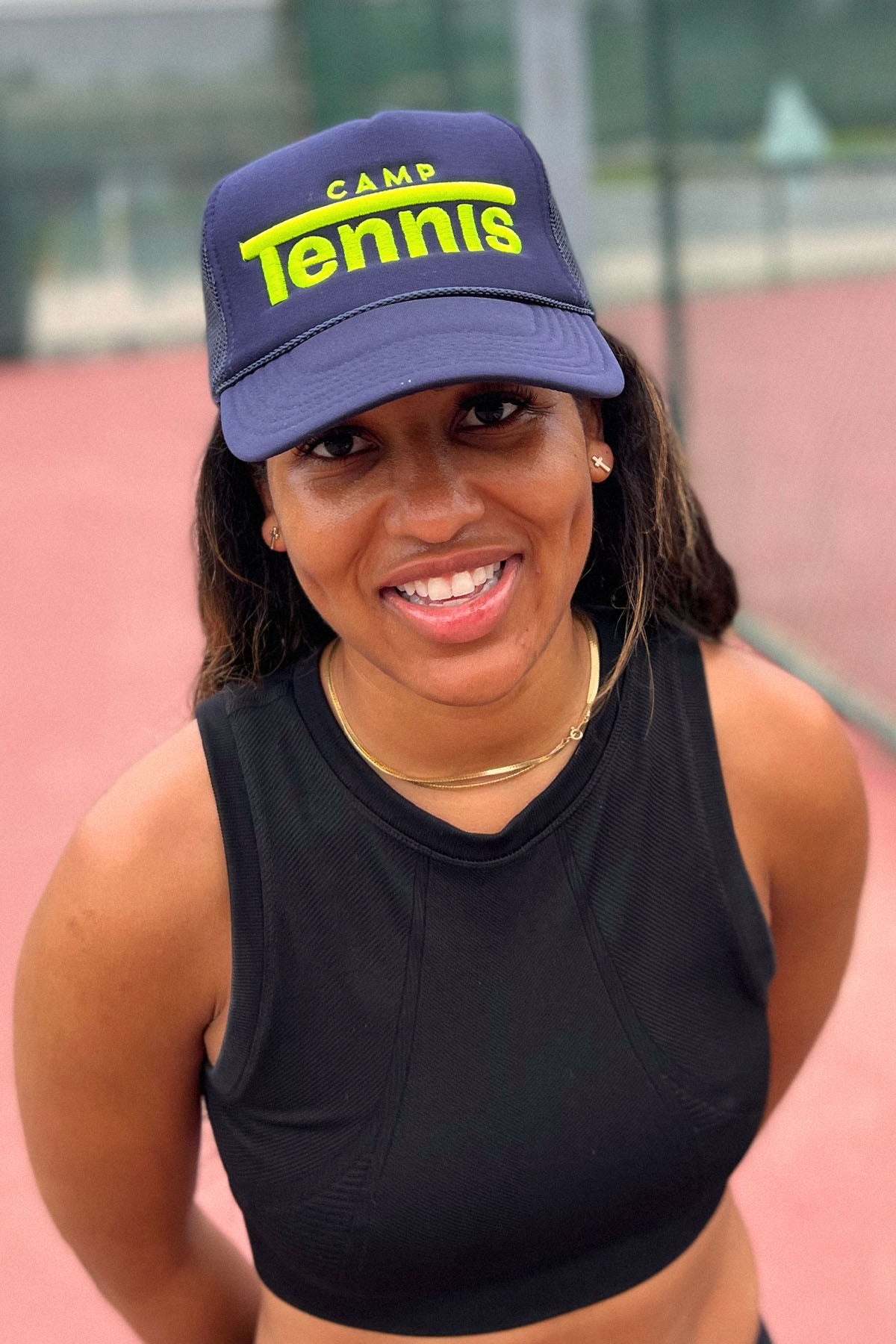 Camp Tennis Trucker Hat by Ace the Moon Tennis brand Los Angeles