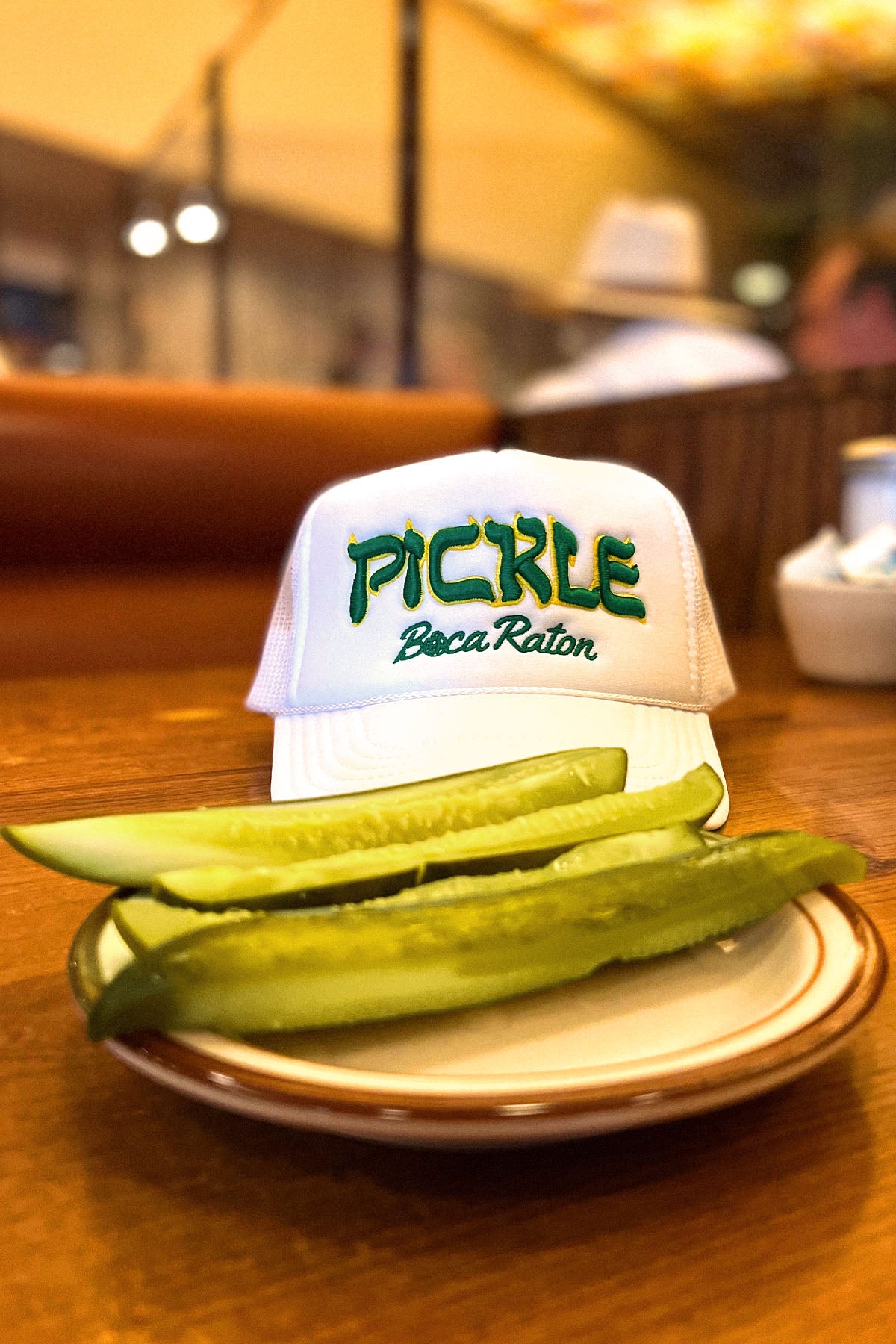 Pickle Boca Raton Trucker Hat Pickle Ball and Tennis hat by Ace the Moon Apparel Brand