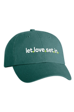 let love set in dad hat by ace the moon tennis and pickleball apparel brand
