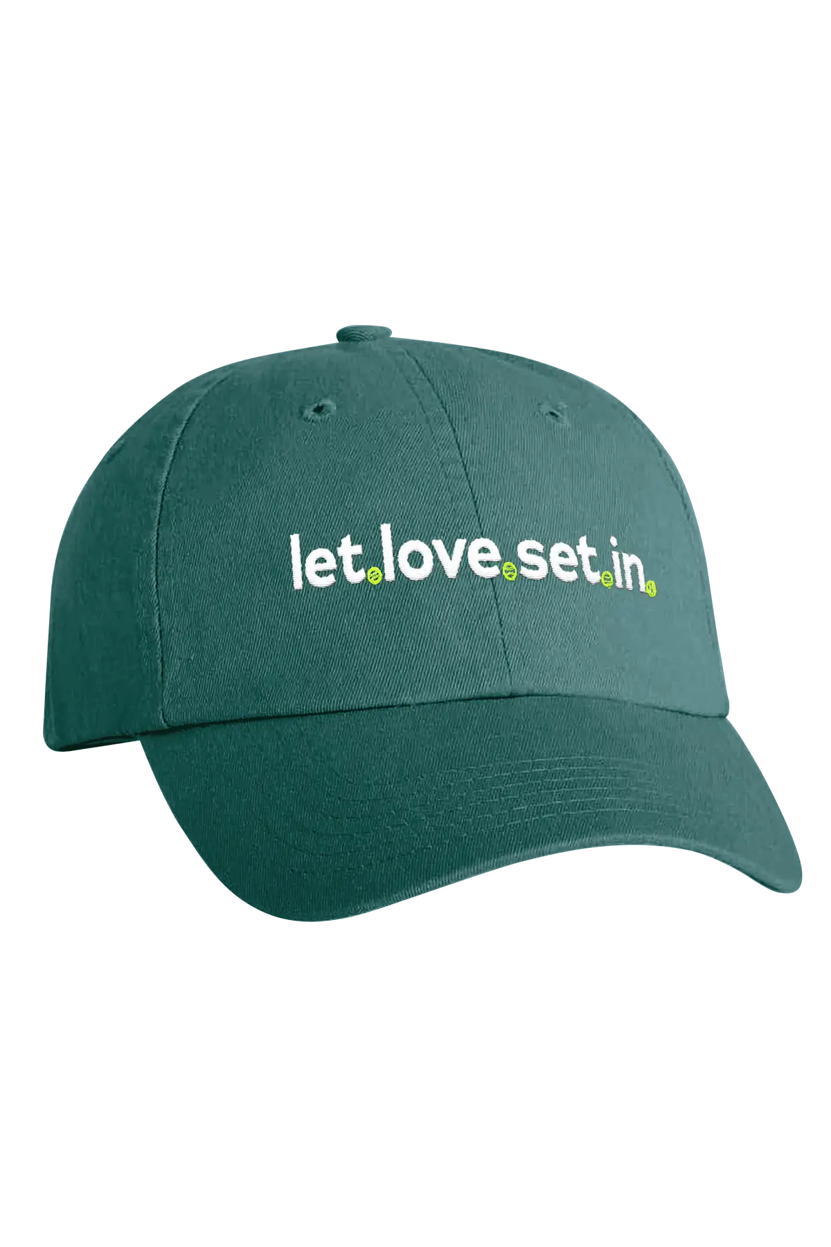 let love set in dad hat by ace the moon tennis and pickleball apparel brand