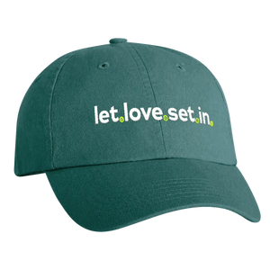 let love set in dad hat by ace the moon tennis and pickleball apparel brand