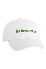 let love set in dad hat by ace the moon tennis and pickleball apparel brand