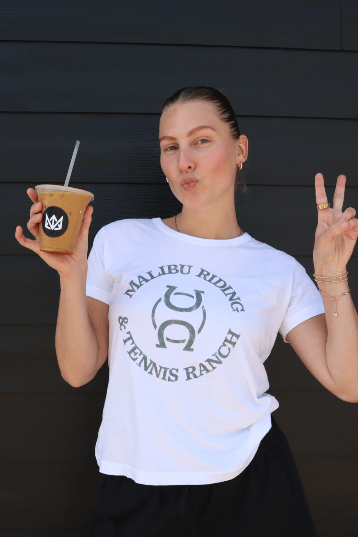 Malibu Riding & Tennis Ranch Women's Boxy Tee in white by Ace the Moon Premium tennis and pickleball apparel brand los angeles california