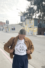 Malibu Riding & Tennis Ranch Women's Boxy Tee in white by Ace the Moon Premium tennis and pickleball apparel brand los angeles california