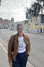 Malibu Riding & Tennis Ranch Women's Boxy Tee in white by Ace the Moon Premium tennis and pickleball apparel brand los angeles california