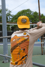 No Man's Land Tennis Trucker Hat by Ace the Moon Pickleball and Tennis Apparel Brand Los Angeles