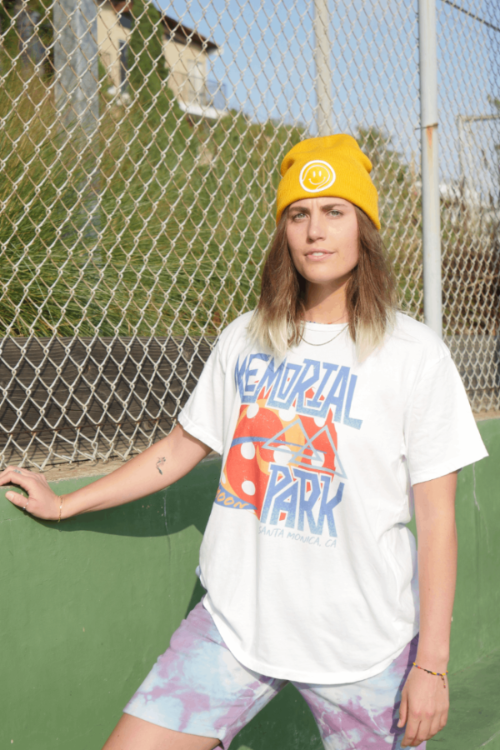 Memorial Park Pickleball Tee in white by Ace the Moon Tennis and Pickle Ball apparel brand Los Angeles