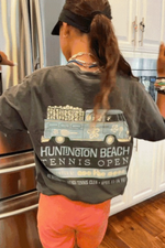 Huntington Beach Tennis Open Tee by Ace The Moon Premium Tennis brand Los Angeles
