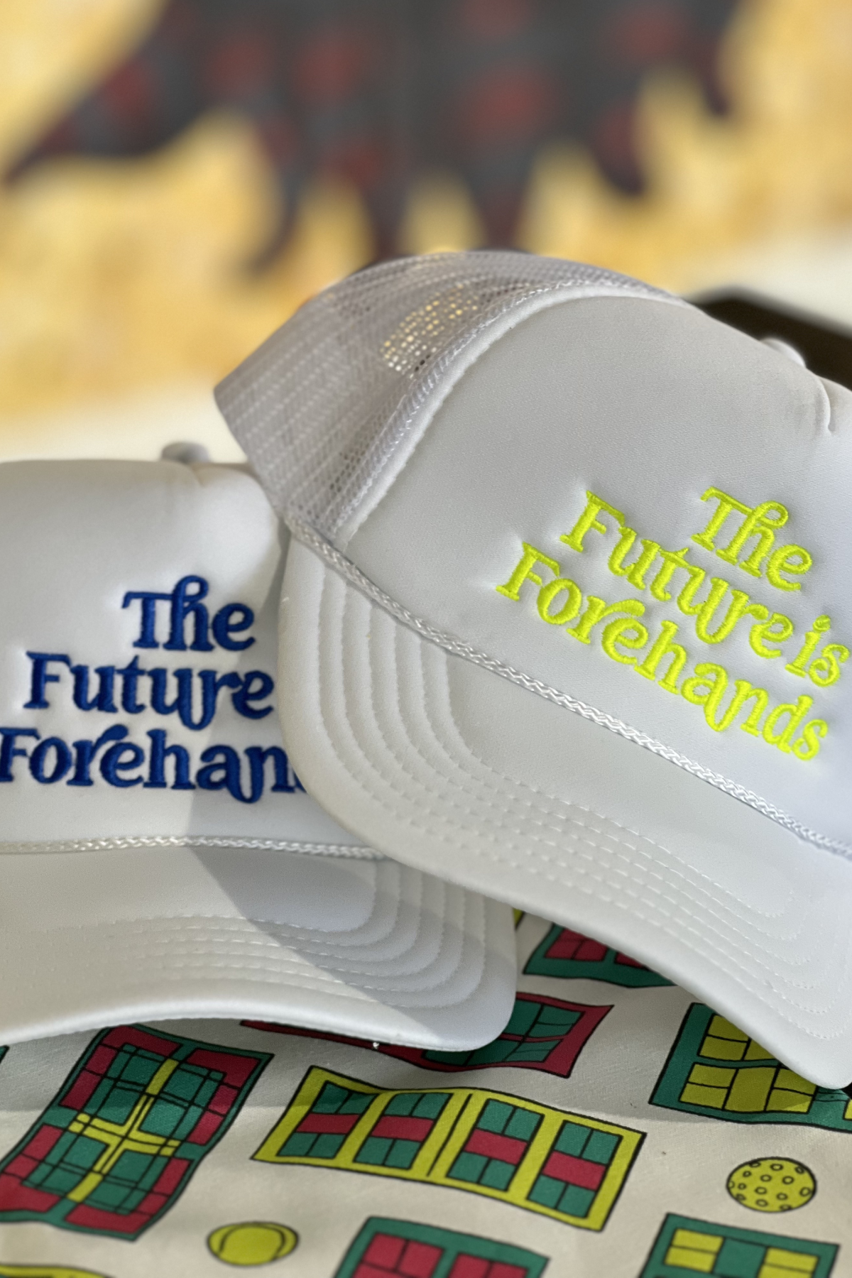 The Future is Forehands, Mid-Profile, Trucker Hat in Neon